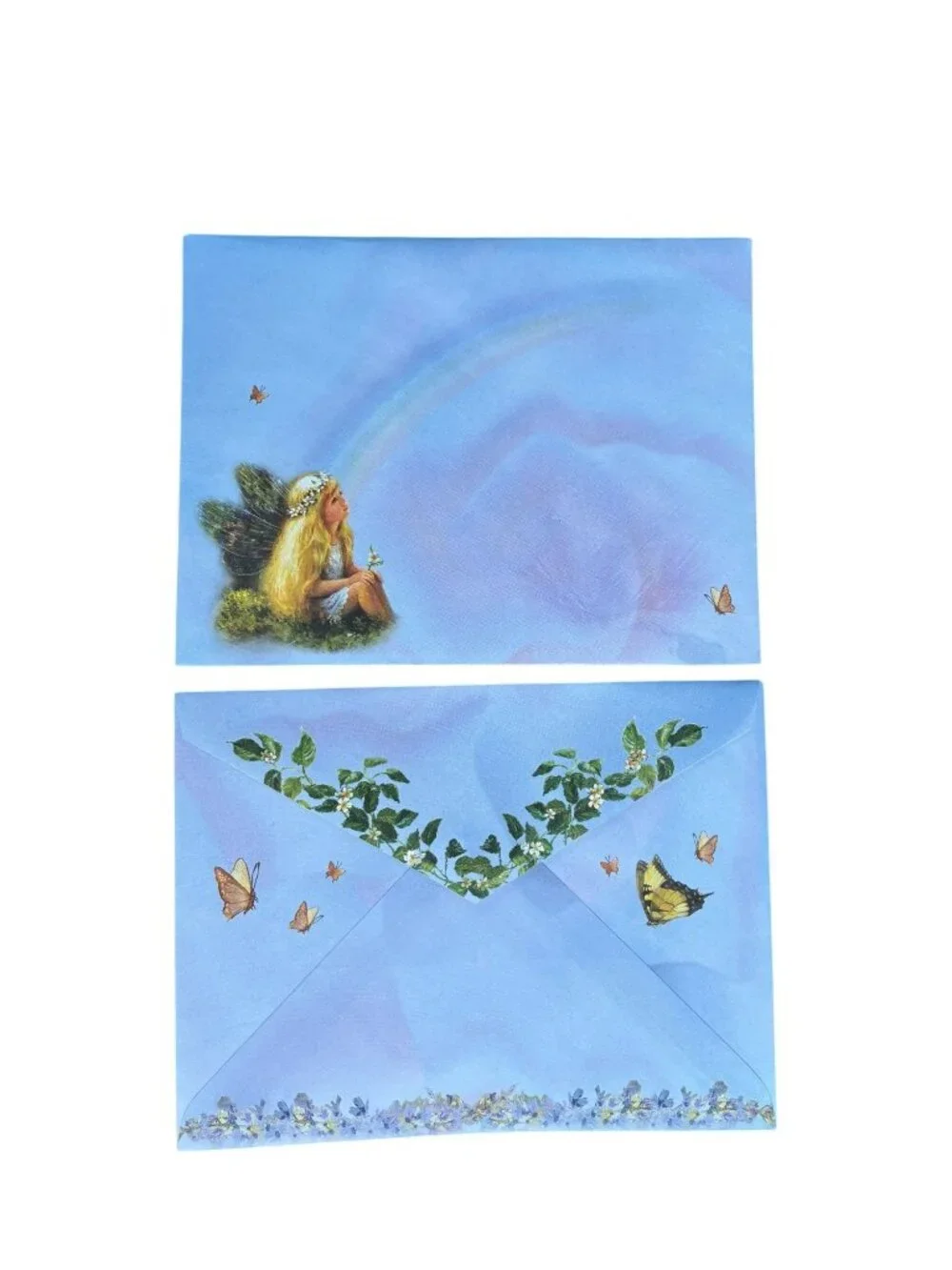 VINTAGE New Leanin’ Tree‎ 6-Pack Birthday Cards ENCHANTED FLOWER Fantasy Fairies